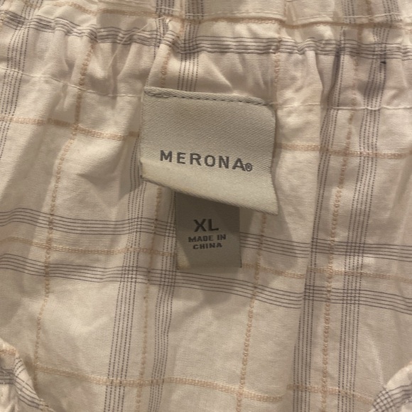 Merona Plaid Boho Style Top with Front Tie - Women’s Size XL . tops shirts - Picture 5 of 5